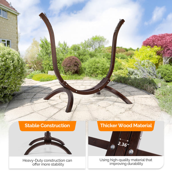 Carbonized Color Curved Hanging Chair Frame, Excluding Hanging Chair