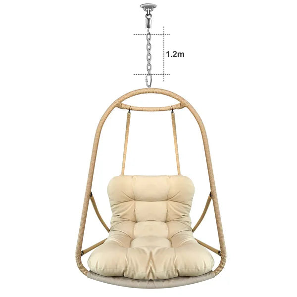 JESE Swing Egg Chair – Foldable Hanging Chair For Indoor & Outdoor Use – 300lbs Capacity