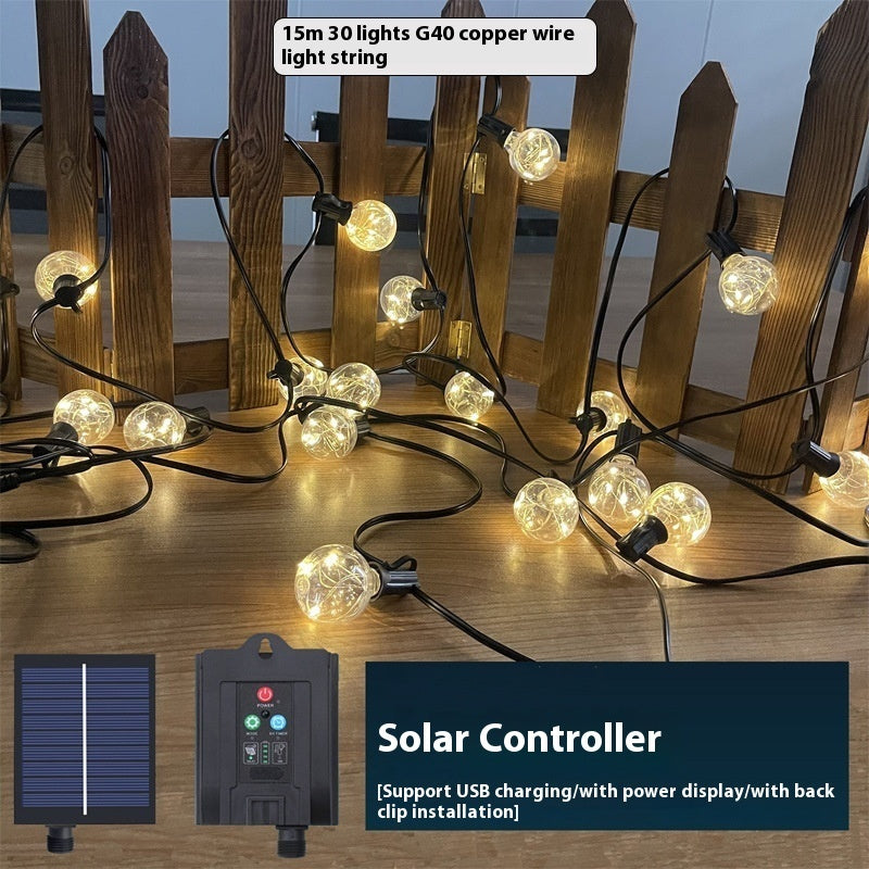Solar Retro Outdoor String Lights