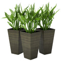 Set of 3 Tall Planters, 28" Outdoor Planter