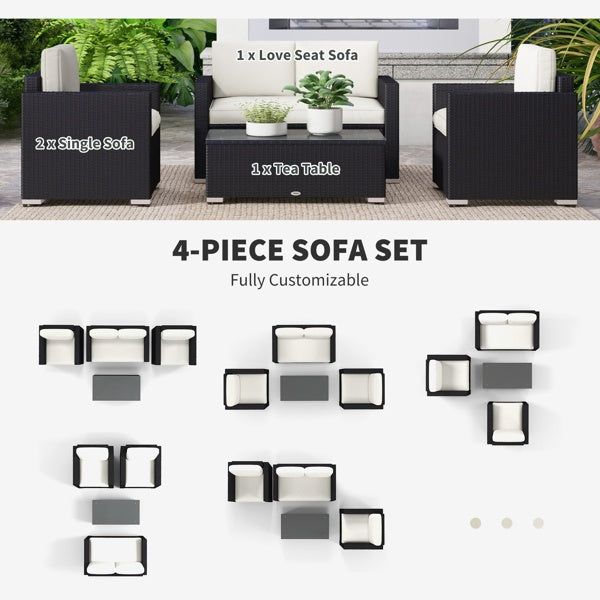4 Pieces Patio Furniture Set
