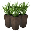 Set of 3 Tall Planters, 28" Outdoor Planter