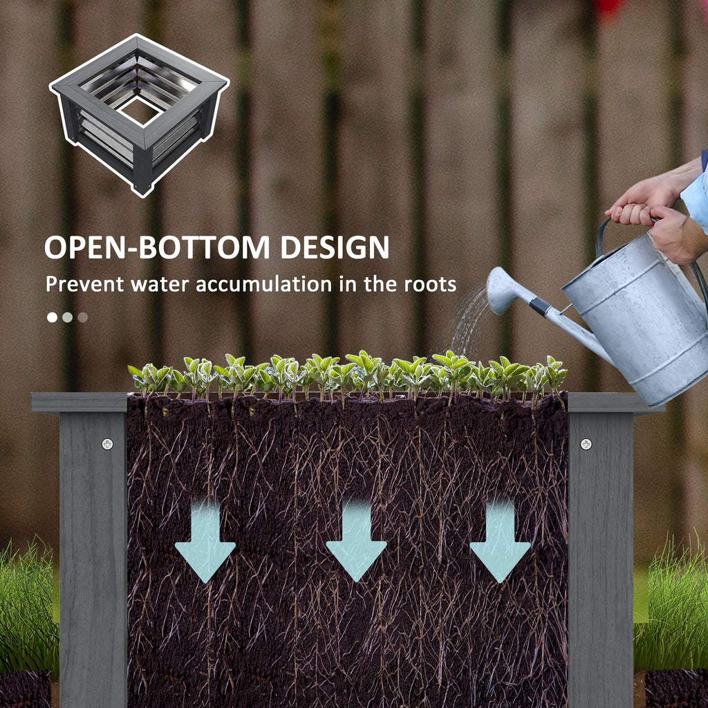 Wooden Raised Garden Bed with Trellis